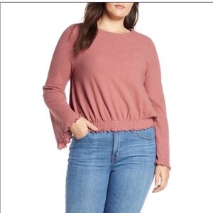 MADEWELL | long sleeve top with bell sleeves
